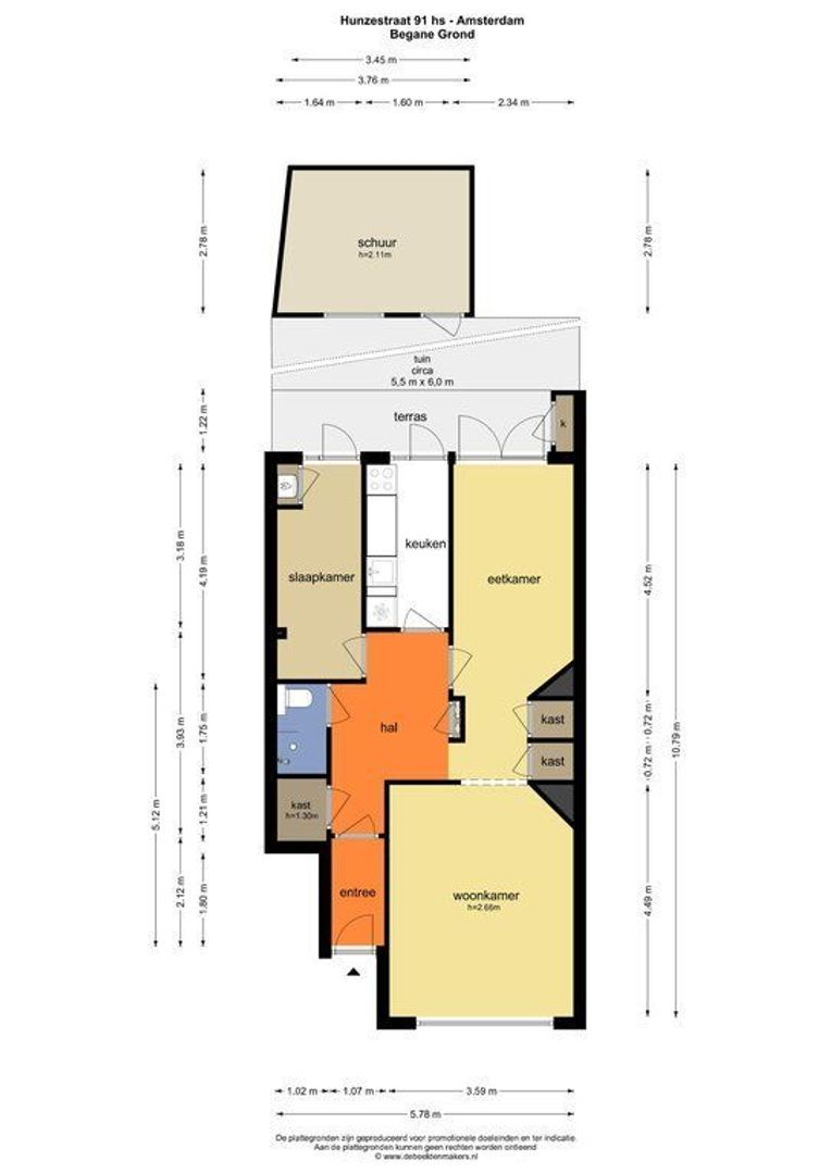 Hunzestraat 91 HS, Amsterdam foto-21 blur