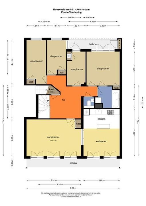 Rooseveltlaan 80 I, Amsterdam plattegrond-42