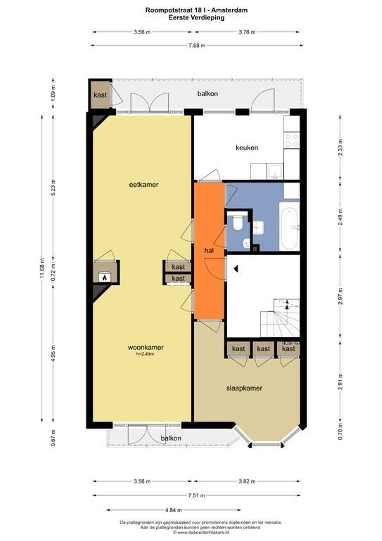 Roompotstraat 18 1, Amsterdam foto-11 blur