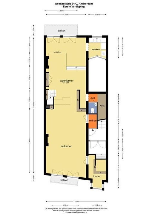Weesperzijde 34 II, Amsterdam plattegrond-34