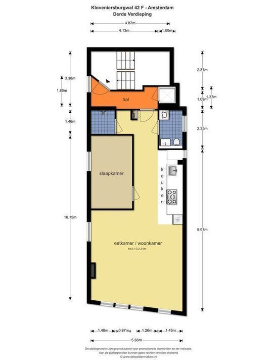 Kloveniersburgwal 42 III, Amsterdam plattegrond-22