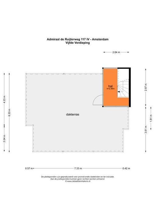 Admiraal De Ruijterweg 117 -4, Amsterdam plattegrond-27