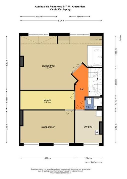 Admiraal De Ruijterweg 117 -4, Amsterdam plattegrond-27