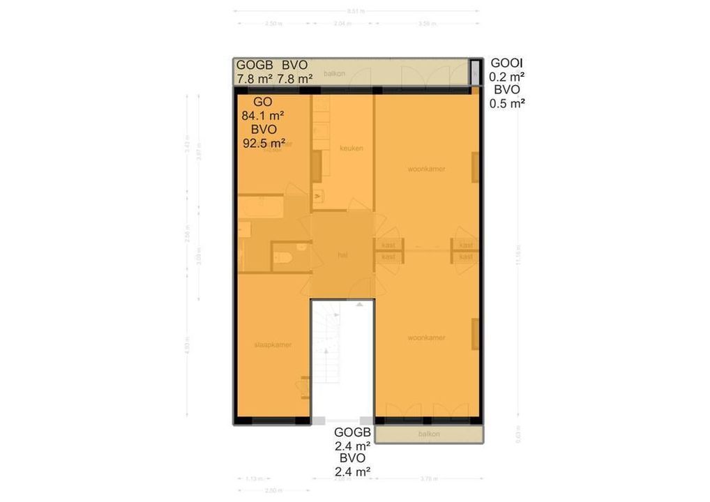 Nieuwe Prinsengracht 20 2, Amsterdam plattegrond-24