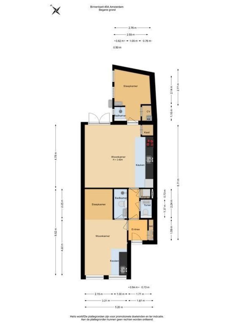 Binnenkant 49 A, Amsterdam foto-33 blur