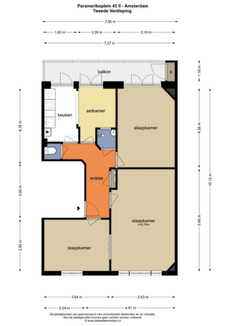 Paramariboplein 45 2, Amsterdam foto-34 blur