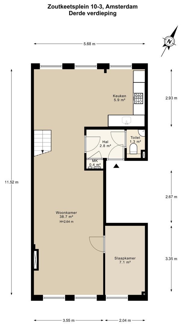 Zoutkeetsplein 10 3, Amsterdam foto-12 blur