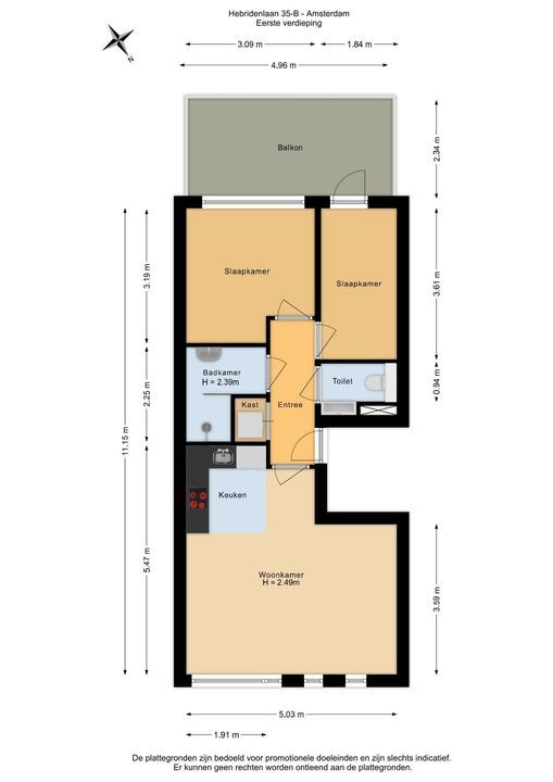 Hebridenlaan 35 B, Amsterdam plattegrond-33