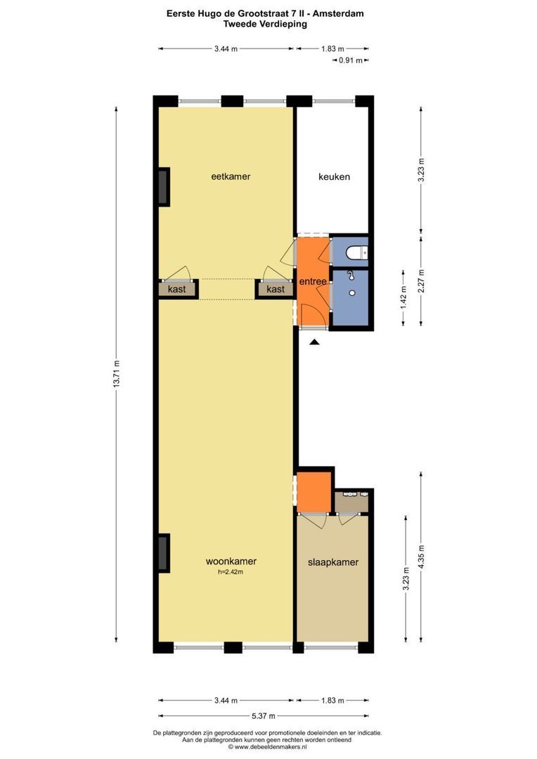 Eerste Hugo de Grootstraat 7 2, Amsterdam foto-25 blur