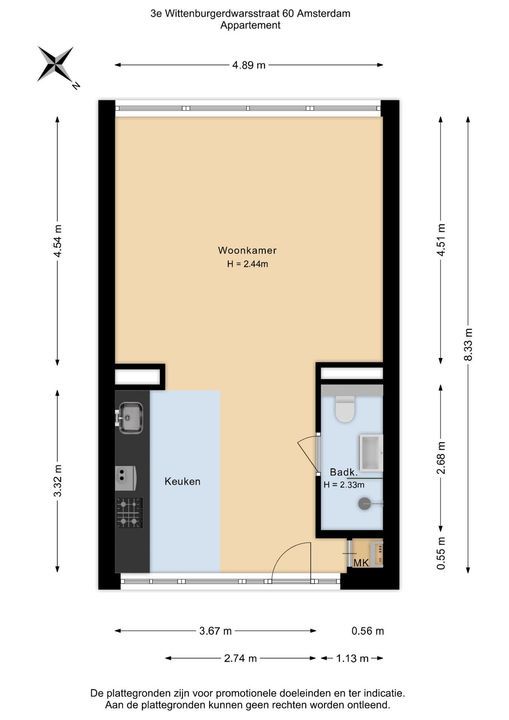 Derde Wittenburgerdwarsstraat 60, Amsterdam plattegrond-48
