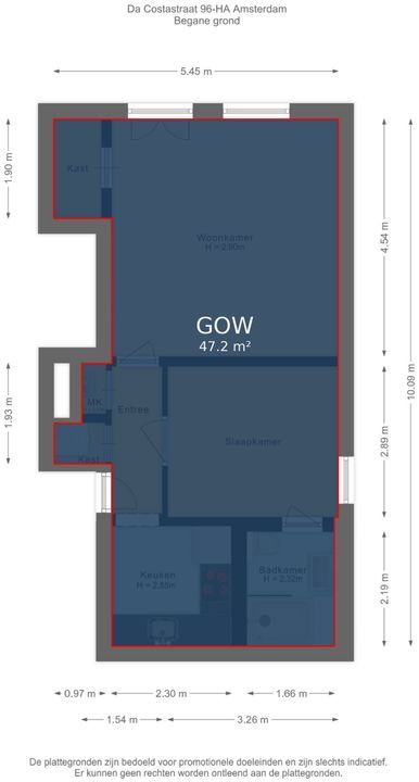 Da Costastraat 96 HA, Amsterdam plattegrond-37