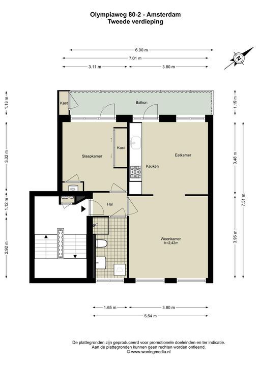 Olympiaweg 80 2, Amsterdam plattegrond-27