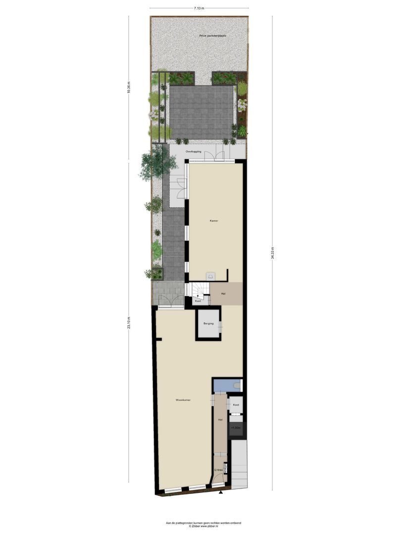 Kampersingel 6 zw, Haarlem plattegrond-0