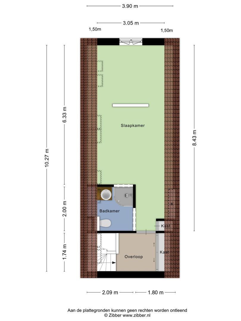 Kampersingel 6 zw, Haarlem plattegrond-3