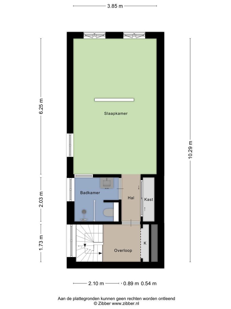 Kampersingel 6 zw, Haarlem plattegrond-2
