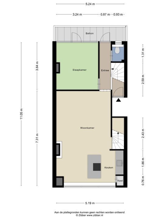 Professor Kamerlingh Onneslaan 89 B2, Schiedam plattegrond-20