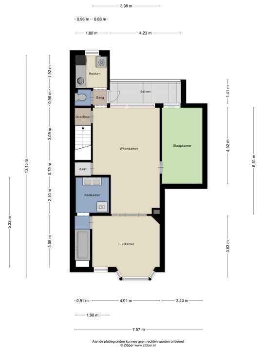 Groen van Prinstererstraat 43, Vlaardingen plattegrond-24