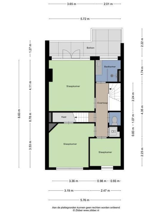 Burgemeester Knappertlaan 207 B, Schiedam plattegrond-36