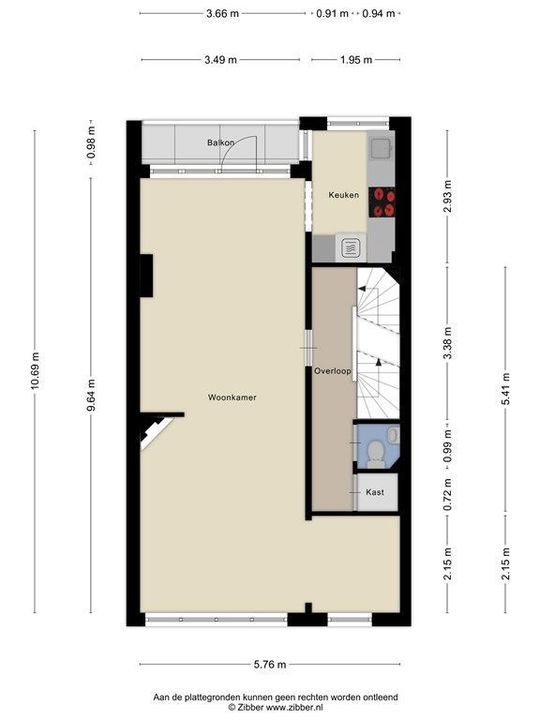 Burgemeester Knappertlaan 207 B, Schiedam plattegrond-36