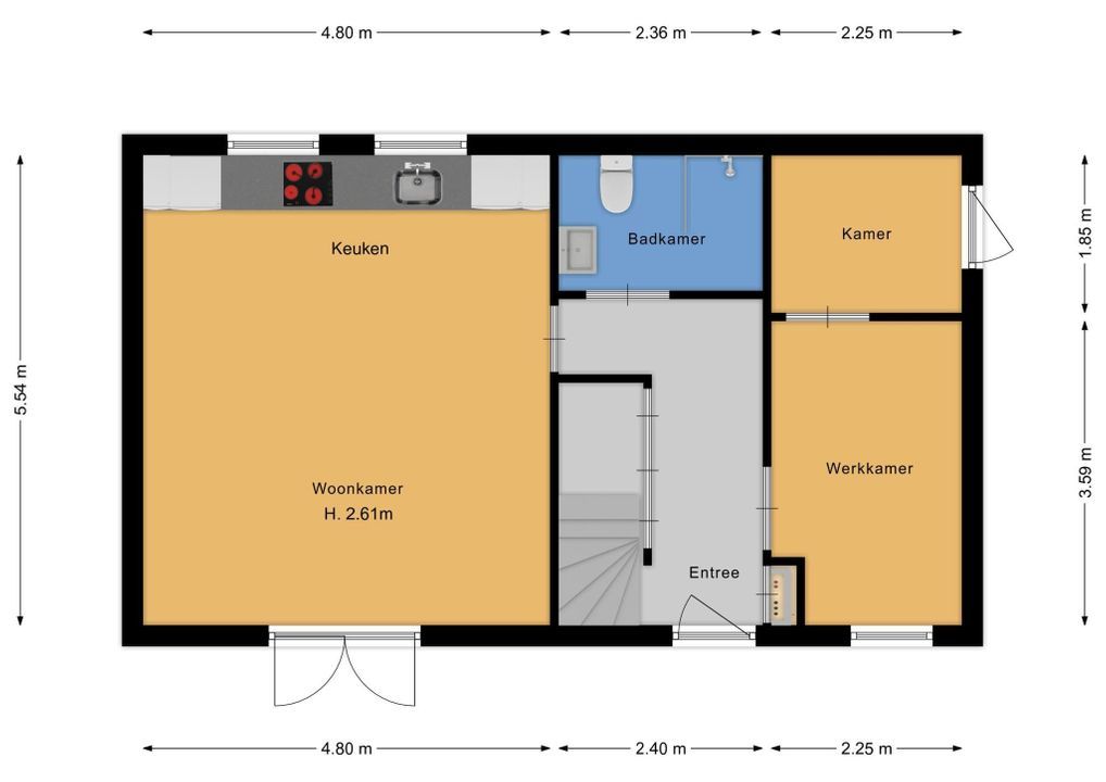 Van Riebeeckweg 44 B, Hilversum plattegrond-34