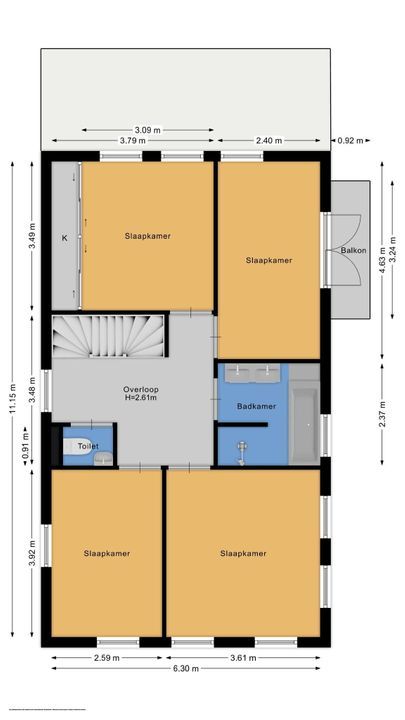 Prieellaan 12, Hilversum plattegrond-53