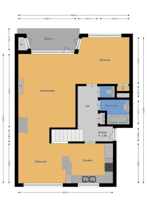 Bergweg 29 C, Hilversum plattegrond-37