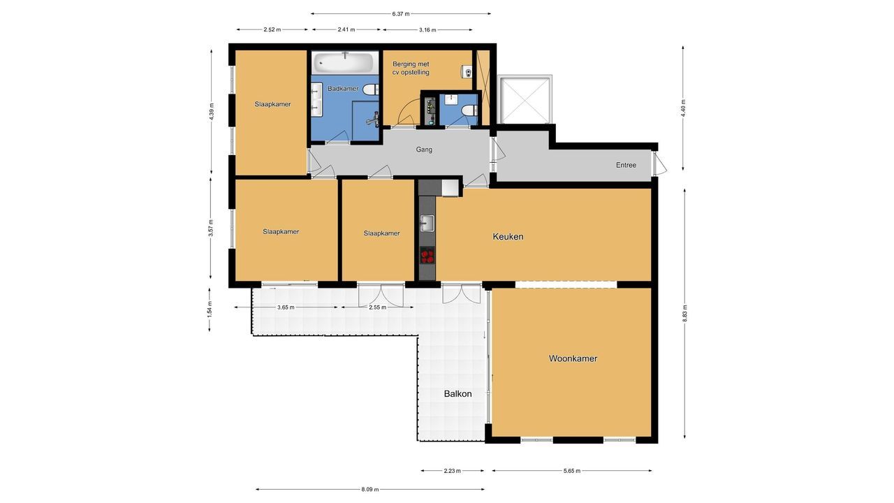 Langestraat 12 A, Hilversum plattegrond-14