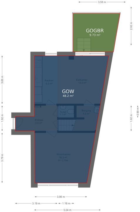 Spoorstraat 16 A, Hilversum plattegrond-39