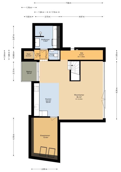 Spoorstraat 16 C, Hilversum plattegrond-32