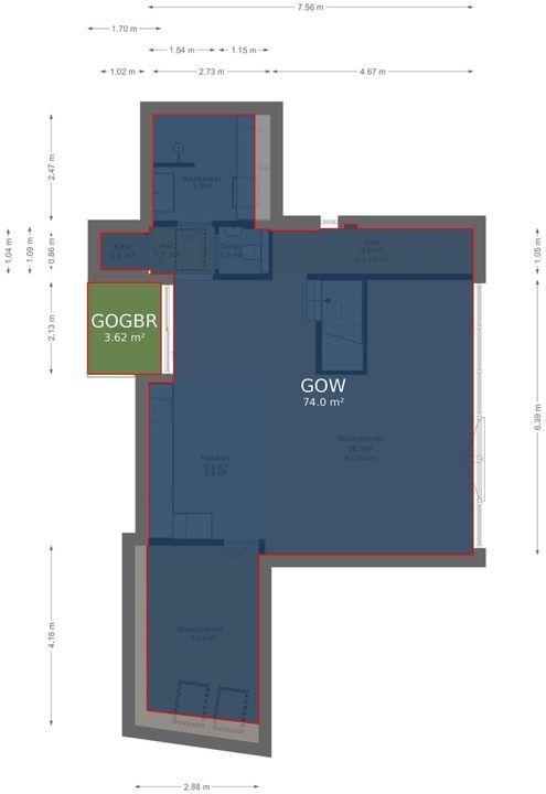 Spoorstraat 16 C, Hilversum plattegrond-32