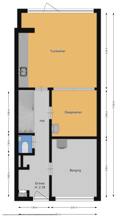 Anne Franklaan 205, Bussum plattegrond-45