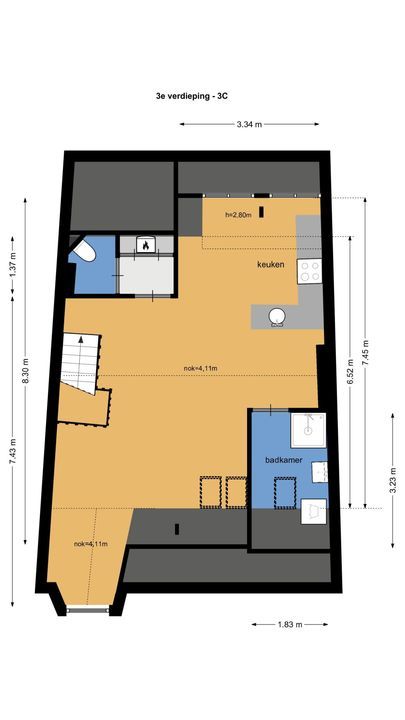 Albertus Perkstraat 3 C, Hilversum plattegrond-25