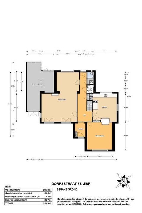 Dorpsstraat 75, Jisp plattegrond-47