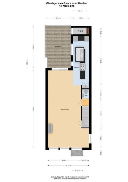 Olieslagerslaan 3 zw/3Ard, Haarlem plattegrond-23