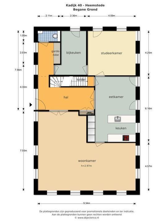 Kadijk 40, Heemstede plattegrond-14
