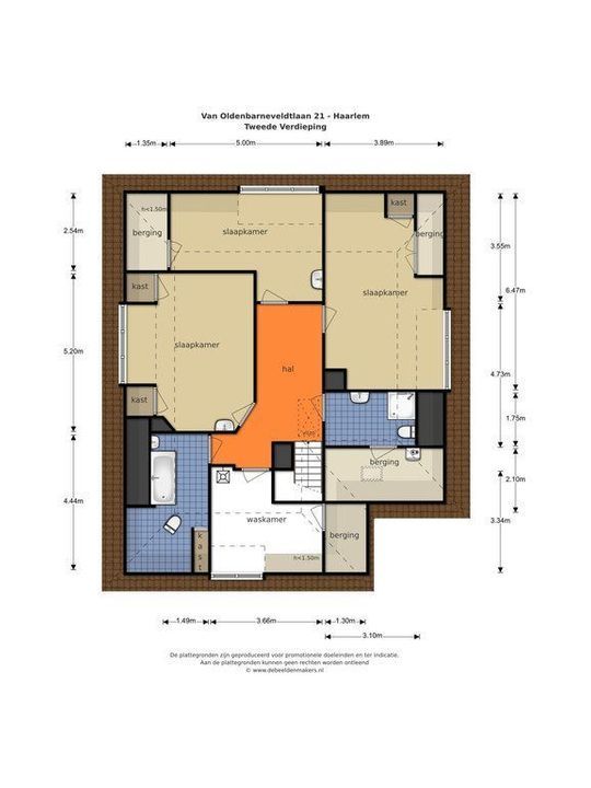 Van Oldenbarneveltlaan 21, Haarlem plattegrond-36