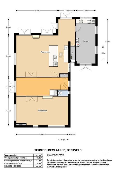 Teunisbloemlaan 16, Bentveld plattegrond-21