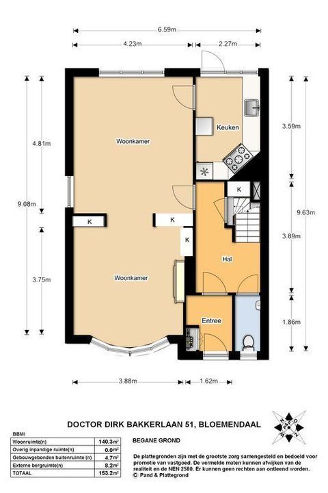 Dr. Dirk Bakkerlaan 51, Bloemendaal plattegrond-34