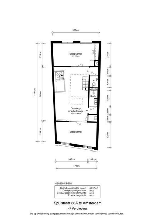 Spuistraat 88 A, Amsterdam plattegrond-60