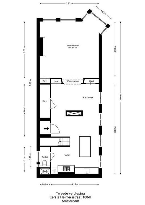 Eerste Helmersstraat 108 2, Amsterdam plattegrond-38