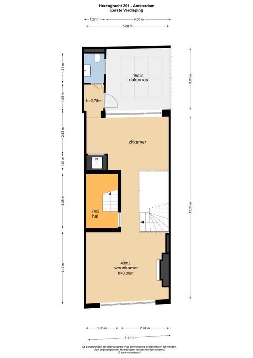 Herengracht 291, Amsterdam plattegrond-67