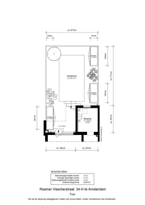 Roemer Visscherstraat 34 H, Amsterdam plattegrond-50
