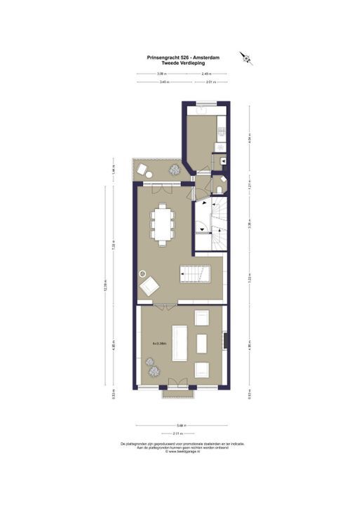 Prinsengracht 526 1, Amsterdam plattegrond-46
