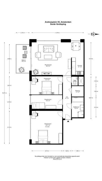 Andreasplein 55, Amsterdam plattegrond-36
