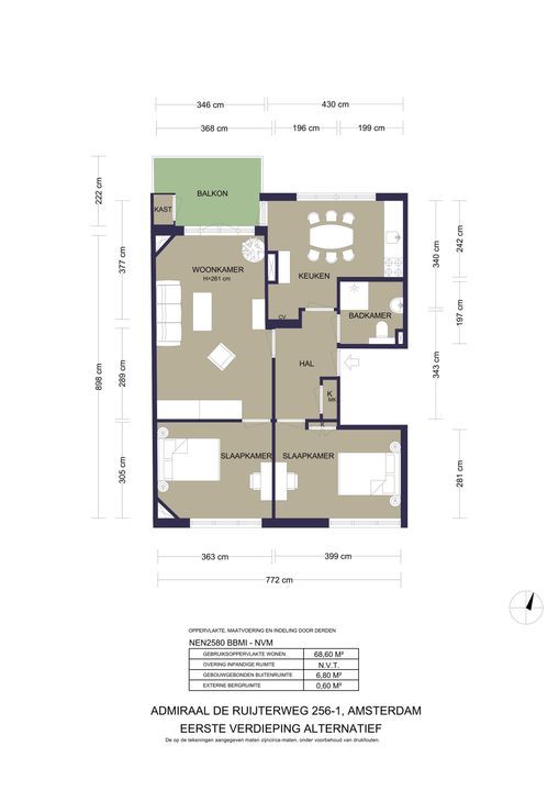 Admiraal De Ruijterweg 256 1, Amsterdam plattegrond-24