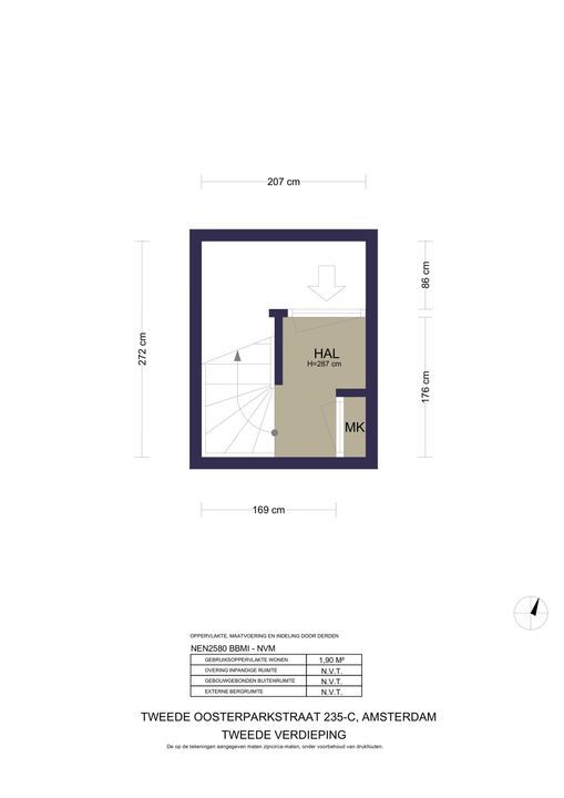 Tweede Oosterparkstraat 235 C, Amsterdam plattegrond-34