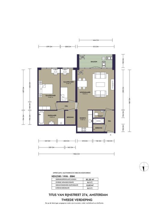 Titus van Rijnstraat 274, Amsterdam plattegrond-23