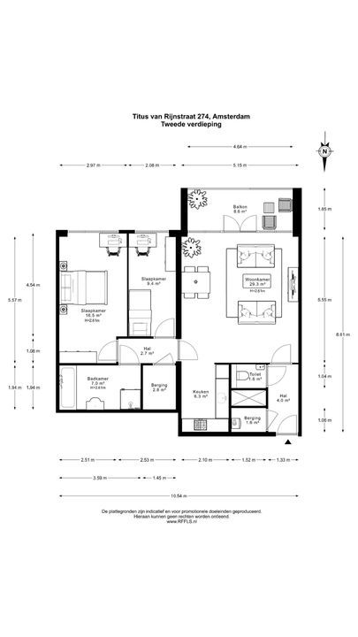 Titus van Rijnstraat 274, Amsterdam plattegrond-23