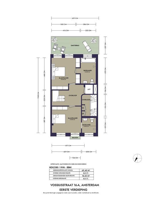 Vossiusstraat 16 A, Amsterdam plattegrond-86