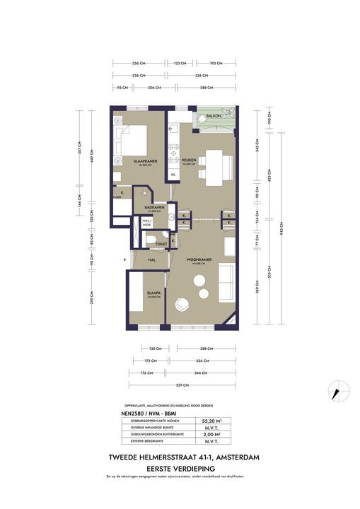 Tweede Helmersstraat 41 1, Amsterdam plattegrond-38